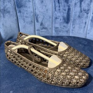 Cushionaire Weavy Woven Women's Black Flats Size 8 NWOT